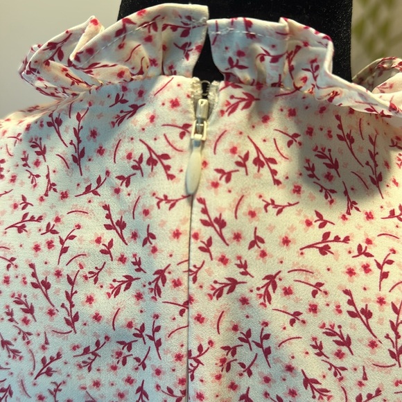 SENLIS Julie Smocked Long Sleeve Mini Dress Pink Country Floral size medium - Picture 5 of 13